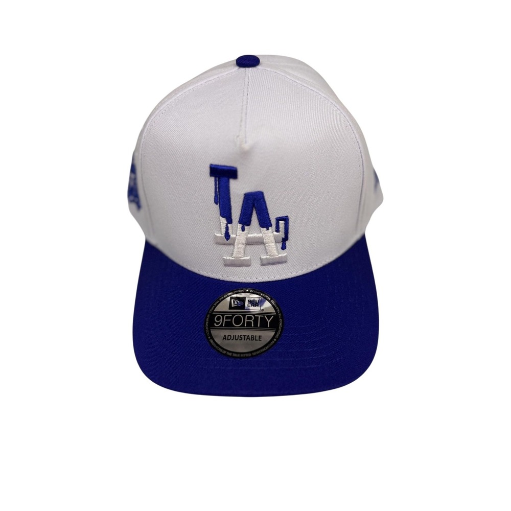 New Era 9FORTY LA Dodgers Bleeds Blue Logo Snapback Hat Mens Baseball Cap